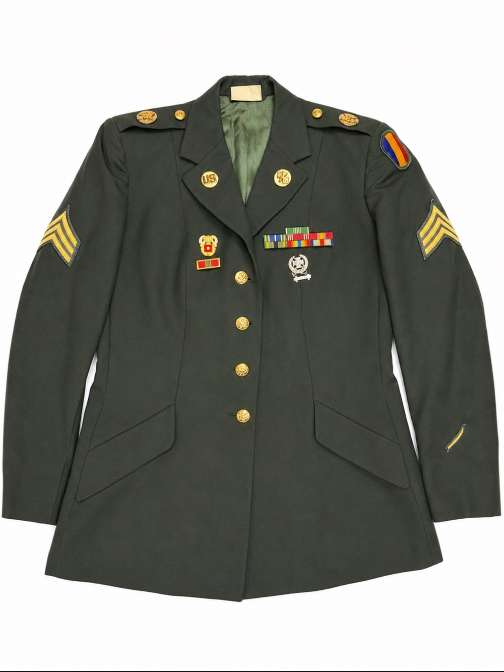 US Army Women’s Class A Green Dress Uniform Coat DSCP Military Jacket